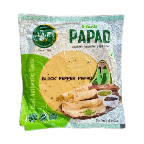 Indian Black pepper Papad 印度进口油炸油煎黑胡椒豆饼 200g