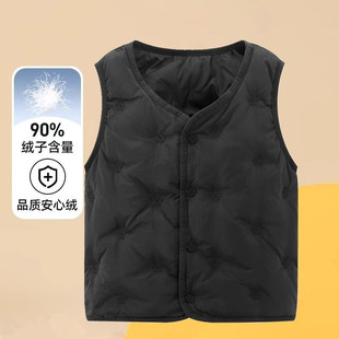 男童学生保暖背心 冬季 女孩内穿坎肩 儿童羽绒马甲内胆新款 童装