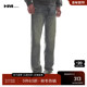 HIM汉崇 2025秋季 做旧割破舒适休闲牛仔裤 男复古宽松水洗直筒裤