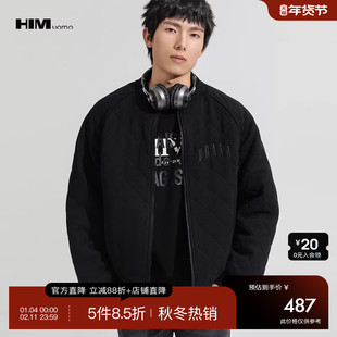 HIM汉崇 宽松休闲短款棉服外套男加厚舒适棒球领夹克衫 2025冬季