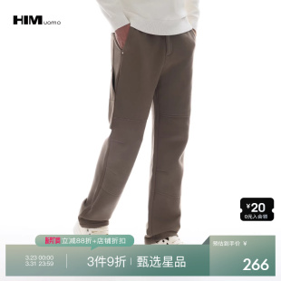 2025冬季 抽绳松紧腰伐木裤 柔软空气层双面针织微弹休闲裤 HIM汉崇