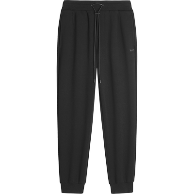 HIM汉崇 舒适珠地空气层束脚裤立体字母烫花运动休闲裤男2025秋季