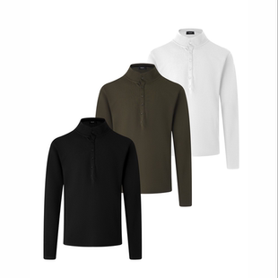 铜氨软糯六排扣耐穿基础打底衫 ICE UP半高亨利领多形态秋冬长袖