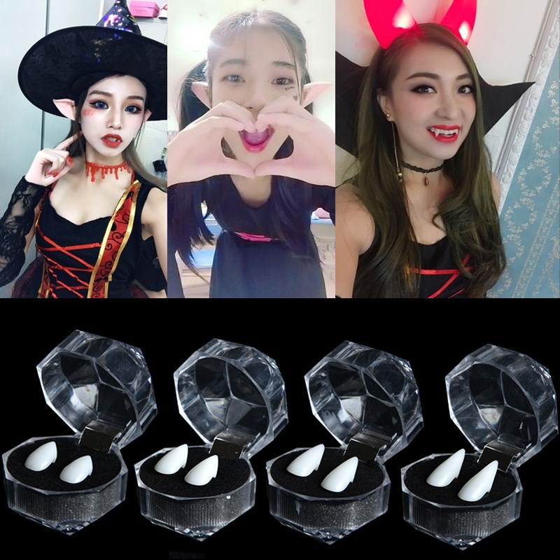 Vampire Denture Eye teeth lovely natural Halloween prop Zombie Tooth Plasma Blood Elf Earsin the Play mode/Anime/Periphery/cos/Board games , Meet/Magic Supplies , Other  category - from Buy2taobao.com to provide professional Taobao agent buy service
