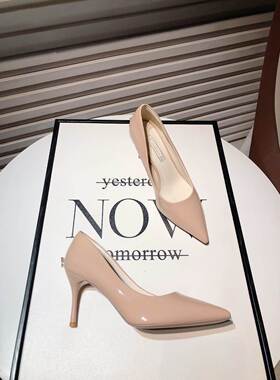 Craes Kally高贵的设计！2024新高跟鞋女性性感细高跟鞋漆皮尖头