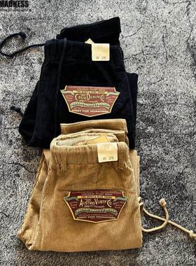 Madness Mdns Clot美式重磅全棉灯芯绒抽绳直筒休闲裤男秋工装裤