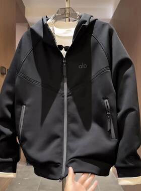 Mostarsea~秋季休闲连帽运动夹克男韩版简约百搭潮流设计上衣外套