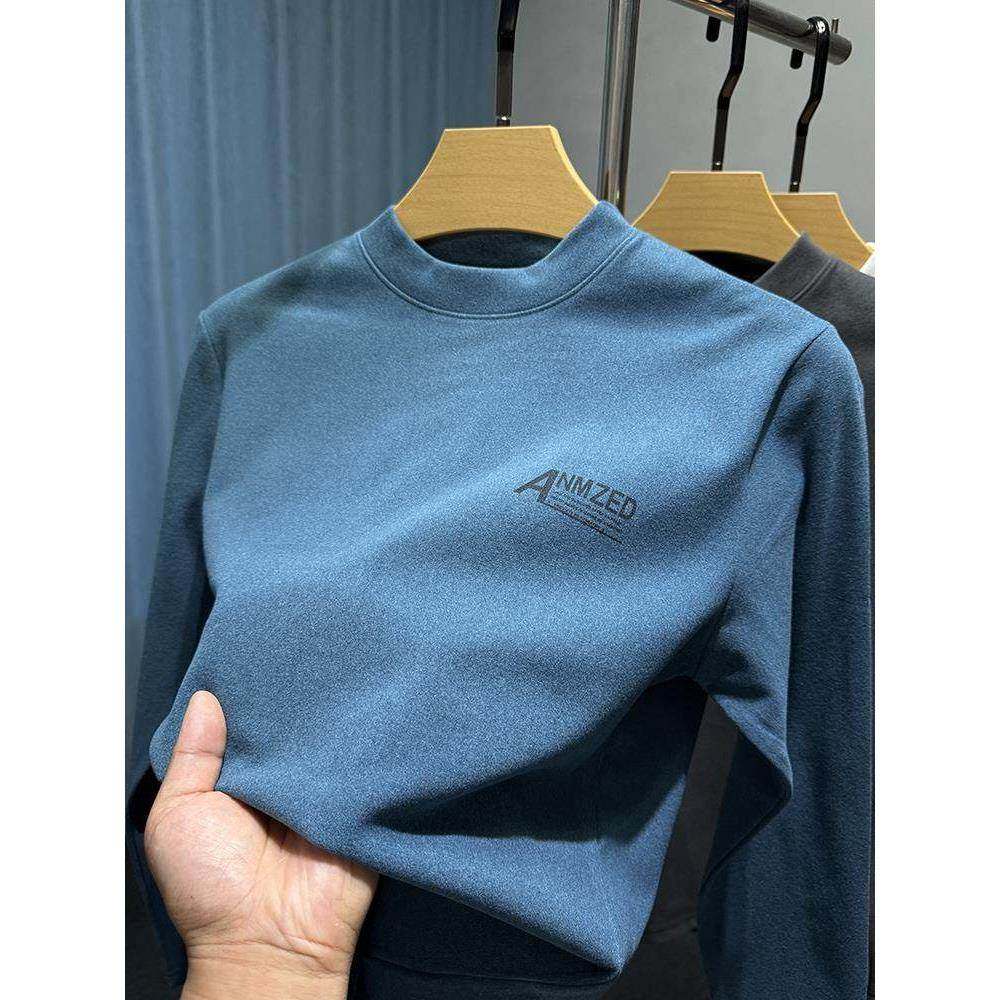 Mostarsea~印花德绒内搭打底衫男秋冬修身圆领体恤磨毛长袖上衣潮,男装,大码上装,淘宝优惠券,粉丝福利购,淘宝优惠卷