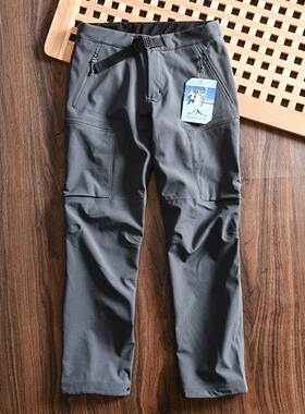 Mostarsea~重磅户外飞禽！全压胶冬季冲锋裤男软壳防水登山休闲裤