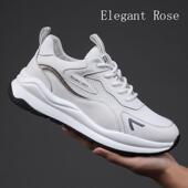 百搭厚底老爹鞋 ELEGANT 真皮运动鞋 网面透气休闲小白鞋 ROSE 男鞋