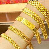 孟加拉赤金首饰沙金福字男士 老板手环链条 手链霸气百福手表链经典