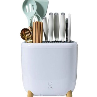 日本进口智能消毒烘干刀架置物架刀具菜刀刀座筷子笼收纳一体厨房