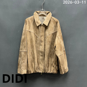 百搭复古风翻领羊皮皮衣女显瘦夹克外套41 时尚 欧洲站2026春季 新款