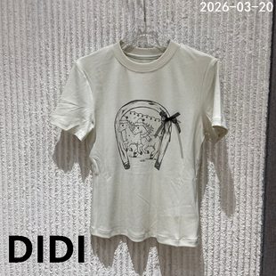 T恤女修身 BOBO卡通印花圆领短袖 显瘦上衣5080 新款 欧洲站2026春季