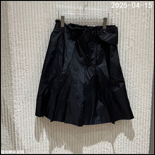 新款 韩国进口2025夏季 松紧腰高腰显瘦百搭A字裙百褶半身裙女BQ103