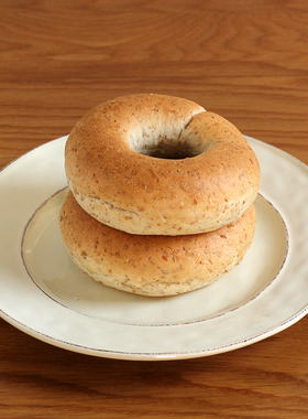 全麦贝果面包贝果 bagel低g健身早餐饱腹主食手作面包轻食卡代餐