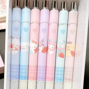 新款Pentel派通三丽鸥水彩联名限定按动黑色速干中性笔凯蒂猫限量