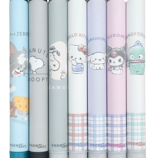 日本pentel派通猫和老鼠凯蒂猫史努比三丽鸥磨砂黑色中性笔限量版