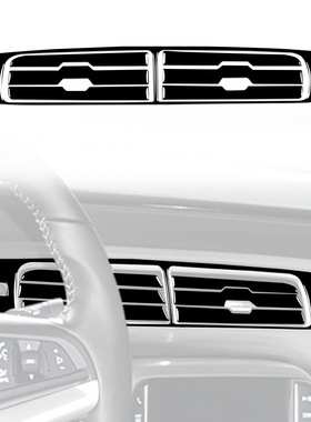 适用于2012-2015雪佛兰科迈罗中央出风口贴钢琴黑汽车内饰改装饰