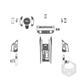 适用捷豹F-PACE X761碳纤维档位方向盘按键按钮贴汽车配件改装内