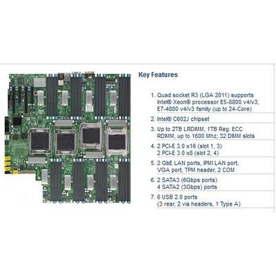 超微X5DPA-TGM+超微 SuperMicro X10QBL 服务器主板 4路 E7 V3V4