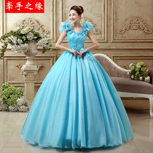 演出服蓬蓬裙女2025新款 独唱舞台民歌美声彩纱声乐艺考考试礼服