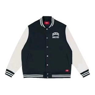 Dickies 情侣宽松休闲字母印花单排扣工装风棒球棉服 DK011147