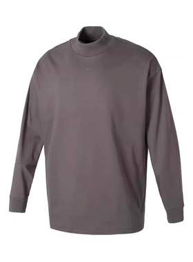 阿迪达斯卫衣男女2025款半高领纯棉透气百搭休闲套头衫正品IX1972