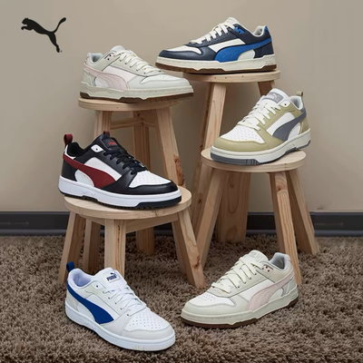 PUMA彪马 新款男女同款复古休闲拼色板鞋 REBOUND V6 392328