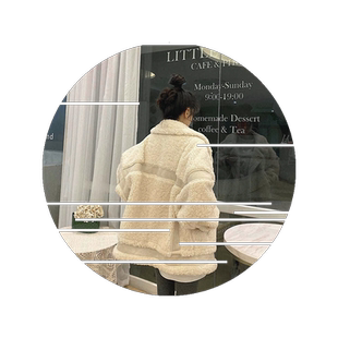 2025年新款韩版宽松羊羔毛加厚皮毛一体仿兔毛短款毛绒外套女秋冬