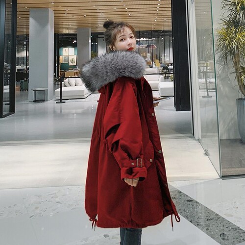 韩版工装加绒加厚棉衣棉袄外套