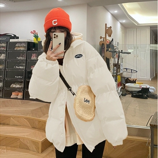 棉服2026年新款女加厚棉袄港风原宿羽绒棉服短款棉衣冬季外套