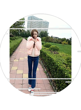 冬季修身小棉袄2026短款棉服女士大毛领收腰外套大码加厚时尚棉衣