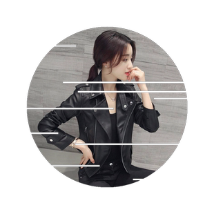 机车韩版短款粉色春秋PU小外套女修身新款皮衣2026加厚皮夹克加绒