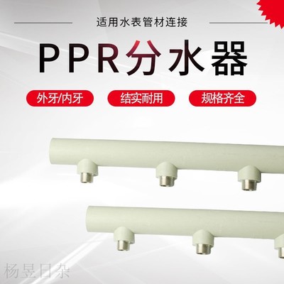 PPR水表分水器单排内外牙主管63支路4分6分1寸ppr全新料