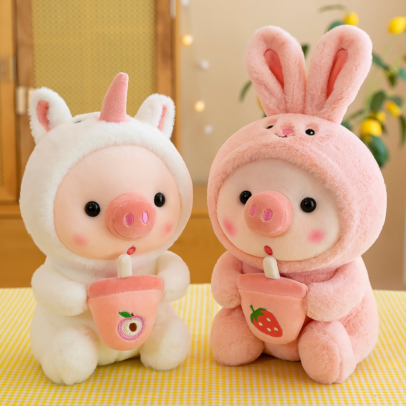 Cuteholdingbottlepigplush