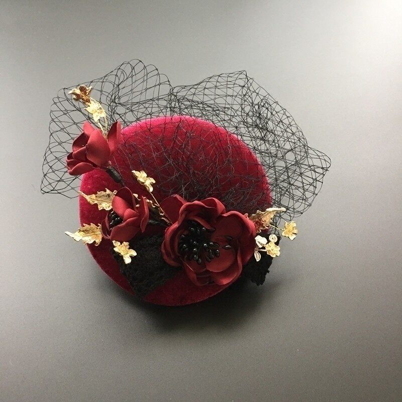 cheongsam Hat Claret bride Jacobs England Ladies Banquet Catwalk Retro Veil grace Small ceremonyin the Accessories/Leather belt/Hat/Muffler , Hat  category - from Buy2taobao.com to provide professional Taobao agent buy service