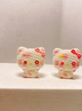 diy奶油胶仿真立体卡通绑定战损kt可爱发夹 手作自制挂件树脂配件