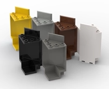 华志积木 2345 浅灰色3x3x6面板转角墙板 国产小颗粒积木排查玩具