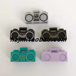 华志积木 25202小颗粒科技教育积木零件 收音机录音机磁带机93221