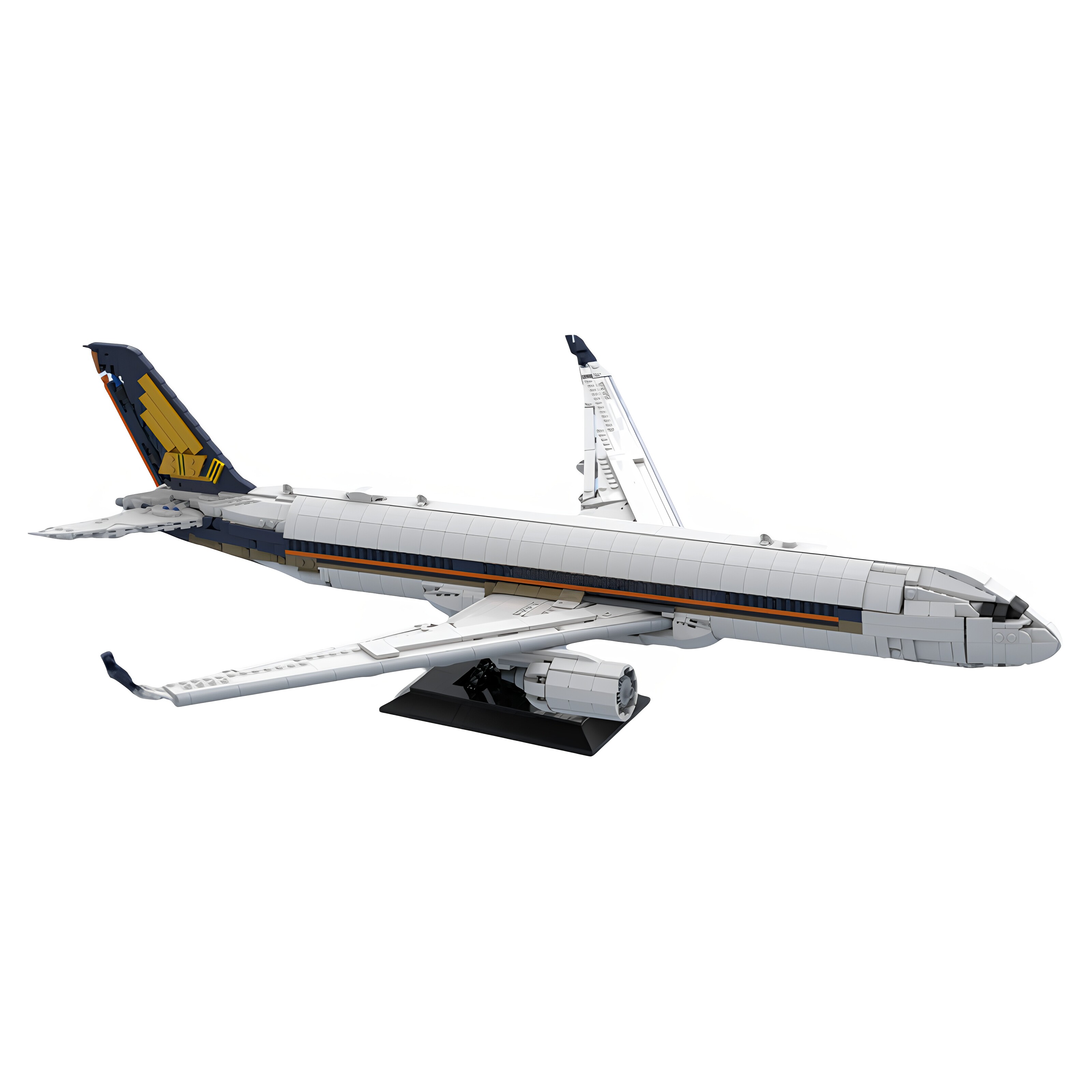 现货小颗粒MOC-240043新加坡航空空客A350-900飞机积木玩具模型