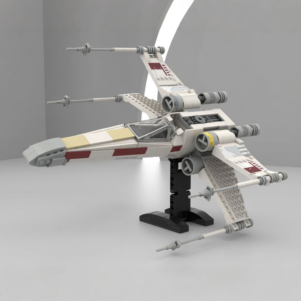 现货小颗粒MOC-131106星球大战T-65 X翼飞艇积木益智玩具模型摆件