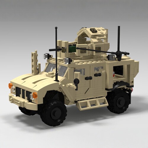 现货小颗粒MOC-122957奥什科什M-ATV悍马装甲车积木模型礼物摆件