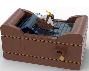 现货小颗粒MOC-59860海上船只航行乘风破浪积木益智玩具模型摆件