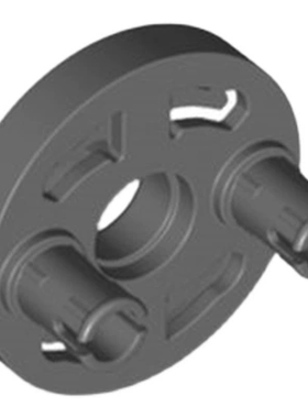 华志积木 80563带两头插销栓旋转平台底座小颗粒零件配件拼装玩具