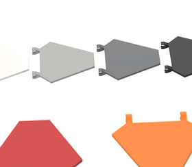 华志积木 17979 小颗粒拼插积木散件国产 51000六角形旗帜