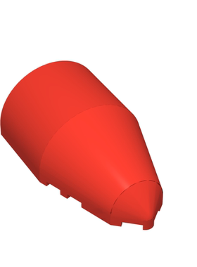 华志积木 30384 小颗粒积木零件 4x7x2锥形驾驶舱玻璃罩