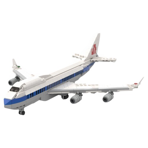 现货小颗粒MOC-264219飞机国航波音1:200比例747-400积木玩具模型