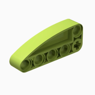 国产积木80286 2X5弧形厚孔壁 兼容科技组MOC零配件 益智拼插玩具