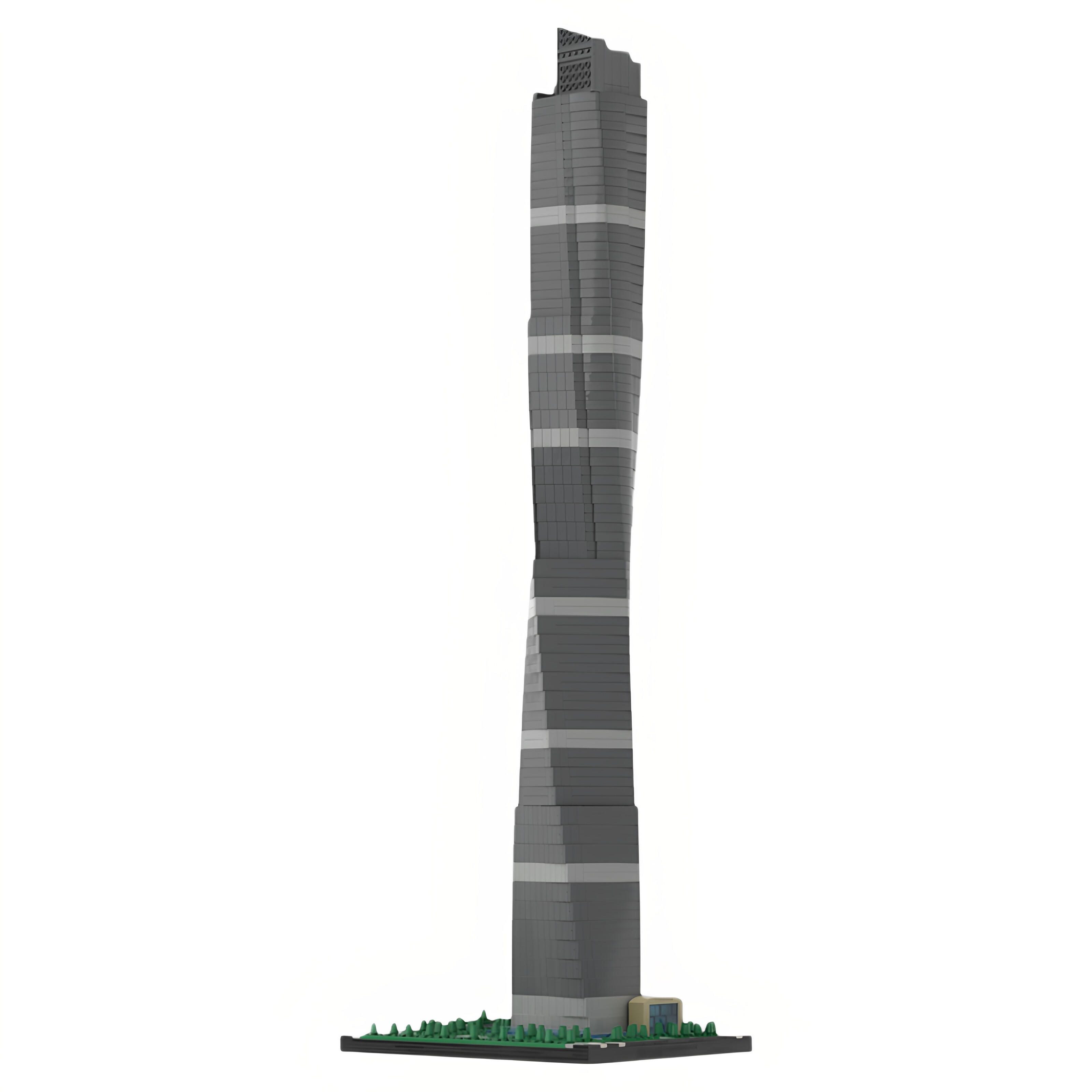 现货小颗粒MOC-50351上海中心大厦1:650比例积木玩具模型礼物摆件